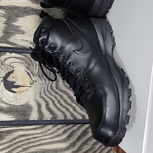 New Nike Manoa ACG Mens Size 13 Black Leather All Weather Boots 454350-003 main image 4